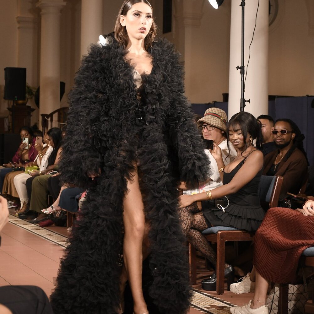 Long Elegant Tulle Coat